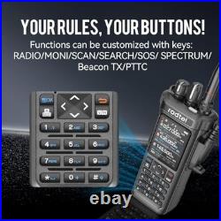10W Long Range Handheld Transceiver, GPS/APRS Walkie-Talkie, AM/FM/CB/SW RX, Blu