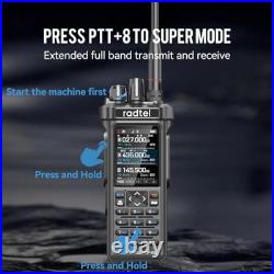 10W Long Range Handheld Transceiver, GPS/APRS Walkie-Talkie, AM/FM/CB/SW RX, Blu