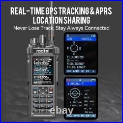 10W Long Range Handheld Transceiver, GPS/APRS Walkie-Talkie, AM/FM/CB/SW RX, Blu