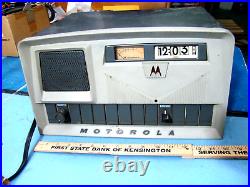 1960s Motorola Transceiver Model T1204A with Lawson Clock, Vintage Ham Radio Unit