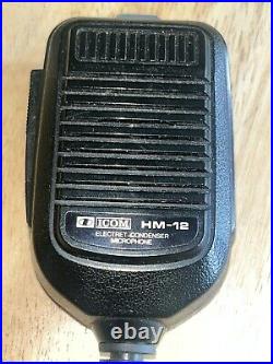 1 USED ICOM IC-28H VHF-FM AMATEUR RADIO TRANSCEIVER WithHM-12 MIC AND BRACKET