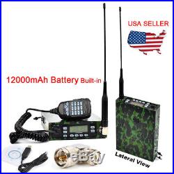 25W ham amateur radio transceiver dual band V/U 12000 mAh battery Dual-PTT MIC