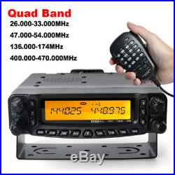 26/47/144/430 MHZ QUAD BAND HAM FM TRANSCEIVER Mobile Car Radio 2/6/10M 70cm