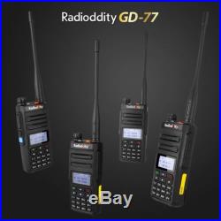 2Pcs Radioddity GD-77 Dual Band Tier2 DMR V/UHF Walkie Talkie Ham Two way Radio