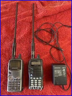 2 Kenwood VHF Dual Band FM Handheld Radio THG71 / THD7 Withcharger Long Range HAM