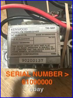 30 WATT HIGH POWER Kenwood TK-981 900MHz 33cm HAM RADIO, Programming Mic Bracket