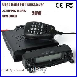 50W 27/50/144/430MHZ HF/VHF/UHF Mobile Transceiver Ham Radio with RX&TX26-33MHz