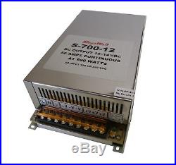 50 Amp Continuous 10-14 Volt Power Supply For LED Lighting 12 Real MegaWatt