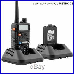 5Pack Baofeng UV-5R V/UHF Dual-Dand FM Ham Two-way Radio Transceiver+ Cable
