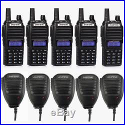 5x Baofeng UV-82L 2000mAh Transceiver Ham Two-way Radio Walkie Talkie + Speaker