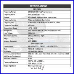 ANYTONE AT-6666PRO 28.000 29.699Mhz 40 Channels CTCSS DCS 10 Meter Radio + USB