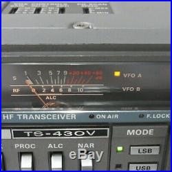AS-IS Kenwood TS-430V 10W Vintage Ham Radio Transceiver RADIO #1823.0305.10642