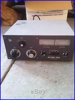 Alpha 76A Ham Radio Amplifier With Kenwood 2m Transceiver TR7800
