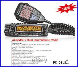 AnyTone AT-5888UV Dual Band 136-174 & 400-490MHz Mobile Two Way Radio US Seller