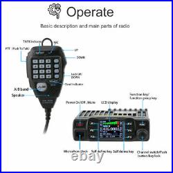 AnyTone AT-778UV 25W Ham Mobile Two Way Radio UHF VHF Dual Band Transceiver