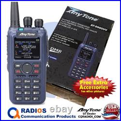 AnyTone AT-D890UV GPS DMR Analog UHF VHF Ham Radio FREE Accessories ATD890UV