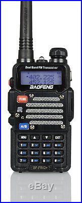Baofeng Black BF-F9 V2+ TRI-POWER 8 Watts Two Way Dual-Band HAM Radio VHF/UHF FM