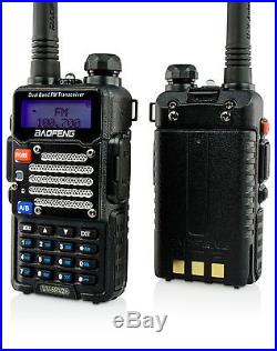 Baofeng Black UV-5R V2+ Dual-Band 136-174/400-520 MHz Ham Radio Two-Way FM Radio
