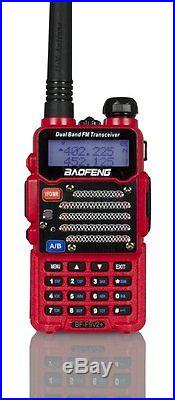 Baofeng Red BF-F9 V2+ TRI-POWER (8 Watt) Two Way Dual-Band HAM Radio UHF/VHF FM