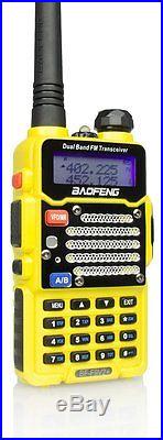 Baofeng Yellow BF-F9 V2+ TRI-POWER (8 Watt) Two Way Dual-Band HAM Radio UHF/VHF