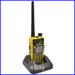 Baofeng Yellow UV-5R V2+ Dual-Band 136-174/400-480 MHz FM Ham Two-way Radio