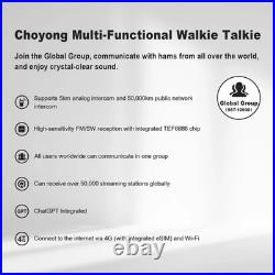 CHOYONG WT2 Network Radio WiFi 4G PoC UHF HT Walkie FM AM SW Full Band Receiver