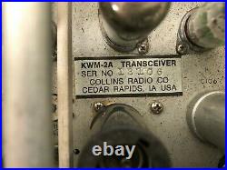 Collins KWM-2A KWM2 KWM2A Ham Radio