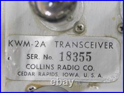 Collins KWM-2A RE Round Emblem Ham Radio Transceiver (SN 18355, for restoration) Collins KWM-2A RE Round Emblem Ham Radio Transceiver (SN 18355, for restoration)