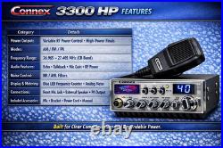 Connex CX-3300 HP 10-Meter Ham Radio for Truckers AM/FM Strong Modulation