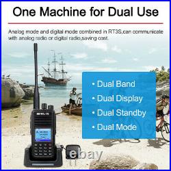DMR Ham Radio Retevis RT3S Walkie Talkie Dual Band Digital 3000CH TDMA VOX Alarm