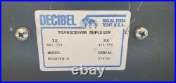 Decibel Duplexer DB-4076W-A, 4 Cavity Pass/Reject, 450-470 MHz, with Free Tuning