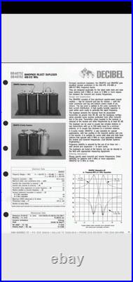 Decibel Duplexer DB-4076W-A, 4 Cavity Pass/Reject, 450-470 MHz, with Free Tuning