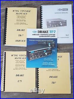 Drake TR7A TR7 Ham Radio Transceiver with PS7 Power Supply & Mic + MANUALS