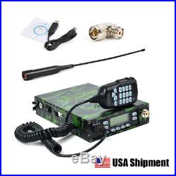 Dual Band Backpack Mobile Radio UHF VHF Mobile Transceiver + Program Cable USA