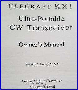 ELECRAFT KX-1 CW QRP TRANSCEIVER + extras