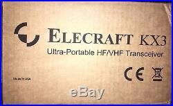 ELECRAFT KX-3 FACTORY BUILT, Original Box, 2M, ATU, Keyer, Charger/Clock