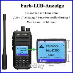 GPS Dual Band Funkgeräte Retevis RT3S UHF/VHF Walkie Talkie Digitale TDMA VOX