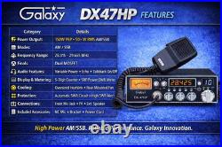 Galaxy DX47HP 10 Meter Ham Radio 100W High Power AM FM PA 7-Color LED NEW