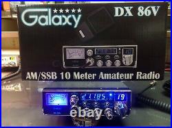 Galaxy DX86V 11 Meter Extra Channels, SSB Radio SUPER TUNED