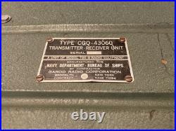 Garod Radio TBX-8 Type CGQ-43060 Transmitter Receiver Unit US Navy WWII sn 133