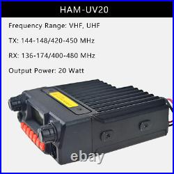 HAM-UV20 Mobile Radio 20 Watt Dual Band VHF UHF Mini Transceiver, Upgrade Versi
