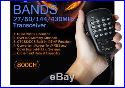 HYS TC-8900R 29/50/144/430 MHZ QUAD BAND TRANSCEIVER Mobile Car Radio USA SHIP