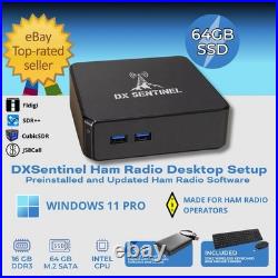 Ham Radio Complete PC Setup Ready To Go 64GB SSD 8RAM Windows 11 Pro + 320GB Ext