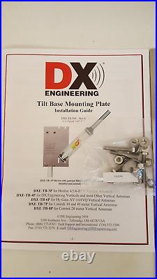 Ham radio DX Engineering tilt base mounting plate DXE-TB-INS orig box BTV Antenn