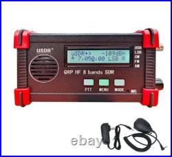 Handheld USDX USDR HF QRP SDR Transceiver SSB/CW 8-Band 5W DSP SDR +Battery+ Mic