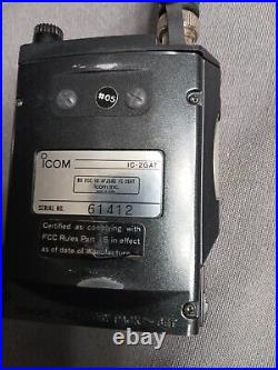 ICOM IC 2GAT VHF FM Transceiver with Battery and leather carrying case