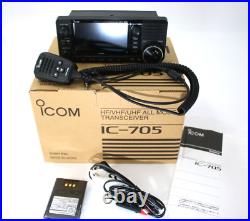 ICOM IC-705 HF/50/144/430MHz 10W All Mode Portable Transceiver Radio Near Mint