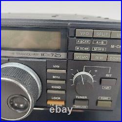 ICOM IC-725 160-10 Meters Amateur Transceiver USED With Box, Manual, and Mic READ