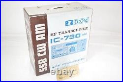 ICOM IC-730 HF Transceiver SSB/CWithAM Ham Radio 100W Tested WithOriginal Box