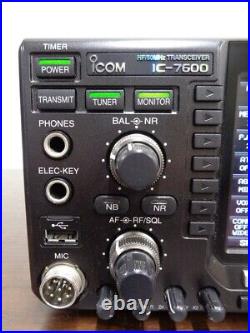 ICOM IC-7600 HF/50Mhz SSB/FM/AM/CW 100W Transceiver Ham Radio Tested Working